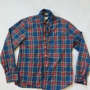J Crew 100% cotton  Plaid Button-Down Shirt